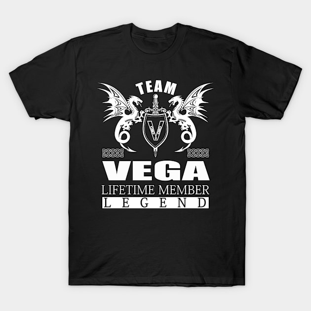 Team VEGA Lifetime Member Legend T-Shirt by MildaRuferps